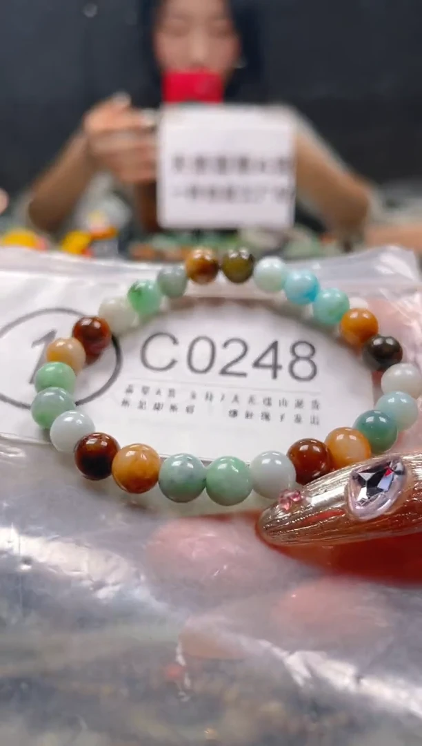 【闪购商品】翡翠颈饰未镶嵌7-8MM/C/翡翠A货一图一物