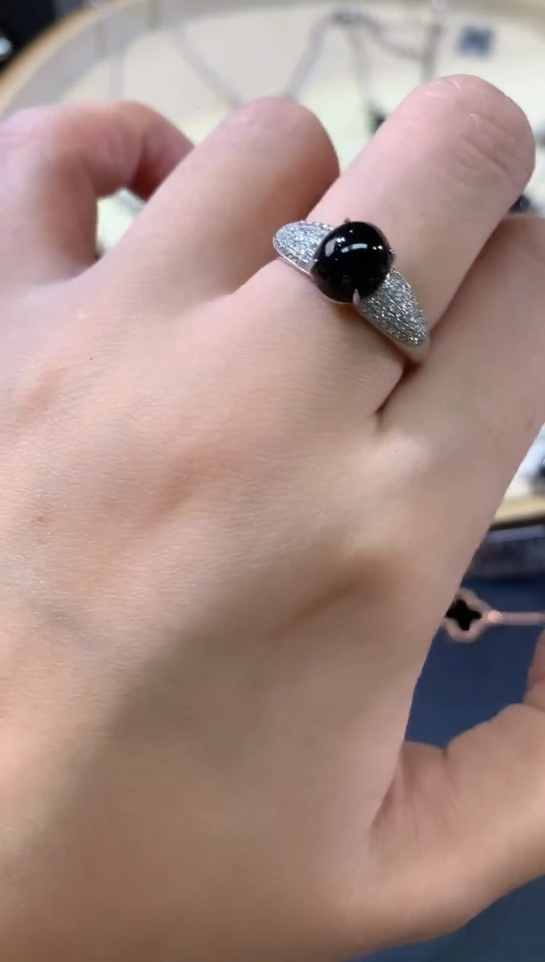 18K金镶嵌戒指翡翠W65|4980