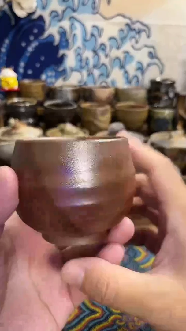 禅定杯日式备前烧茶具茶周边