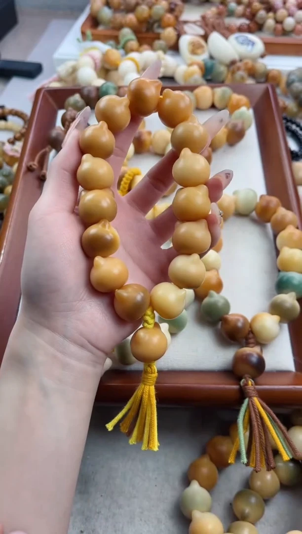 【闪购商品】菩提根/象牙果手串干磨猫猫头21mm手持C48