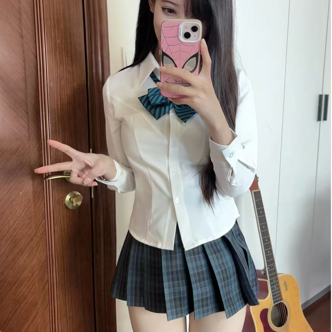 日系气质夏季软妹风格秋冬显瘦百搭百褶裙女学生制服成品布