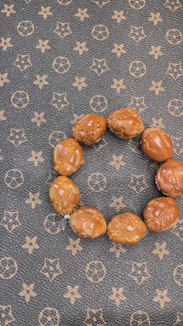 【闪购商品】橄榄核手串2.0八大财神，水晶