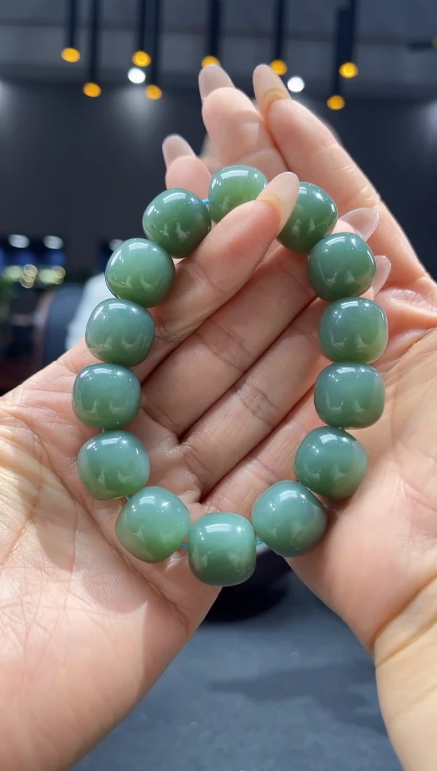 未镶嵌手串和田玉天然和田玉且末蓝16老型