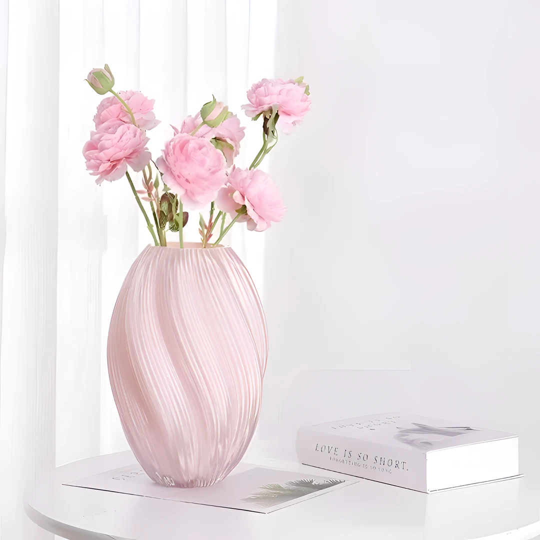 LZJV轻奢简约麦芽糖玻璃花瓶网红花瓶摆件水养插花摆件家居装饰品