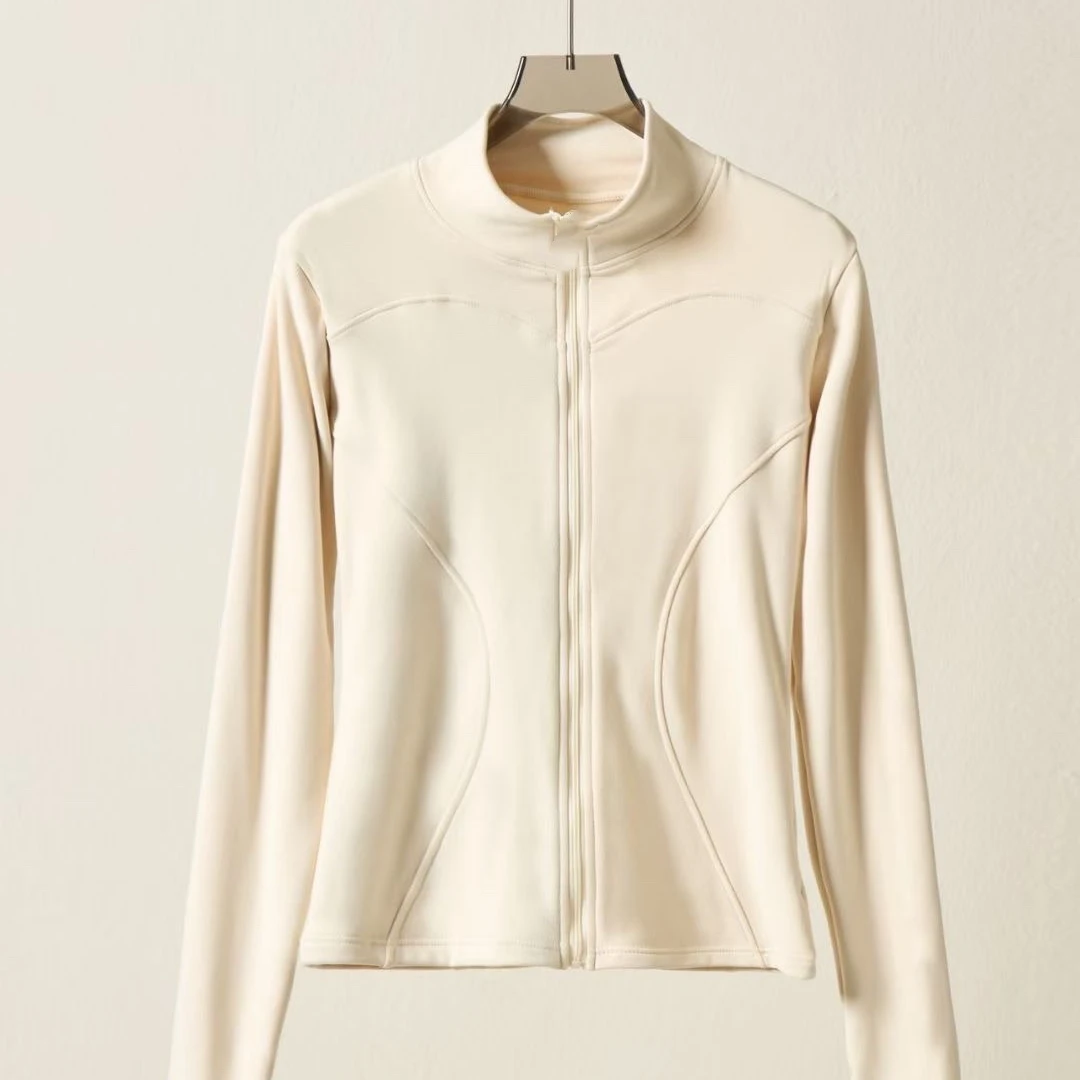 断码清仓 LU款猫猫绒瑜伽外套加薄绒开衫