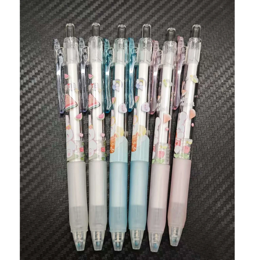 【发6支】【尤美YM-A2621按动中性笔黑色0.5mm子弹头】