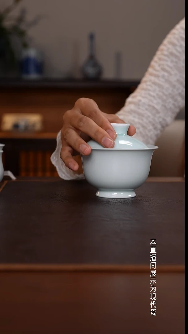 景德镇高温瓷盖碗福利品