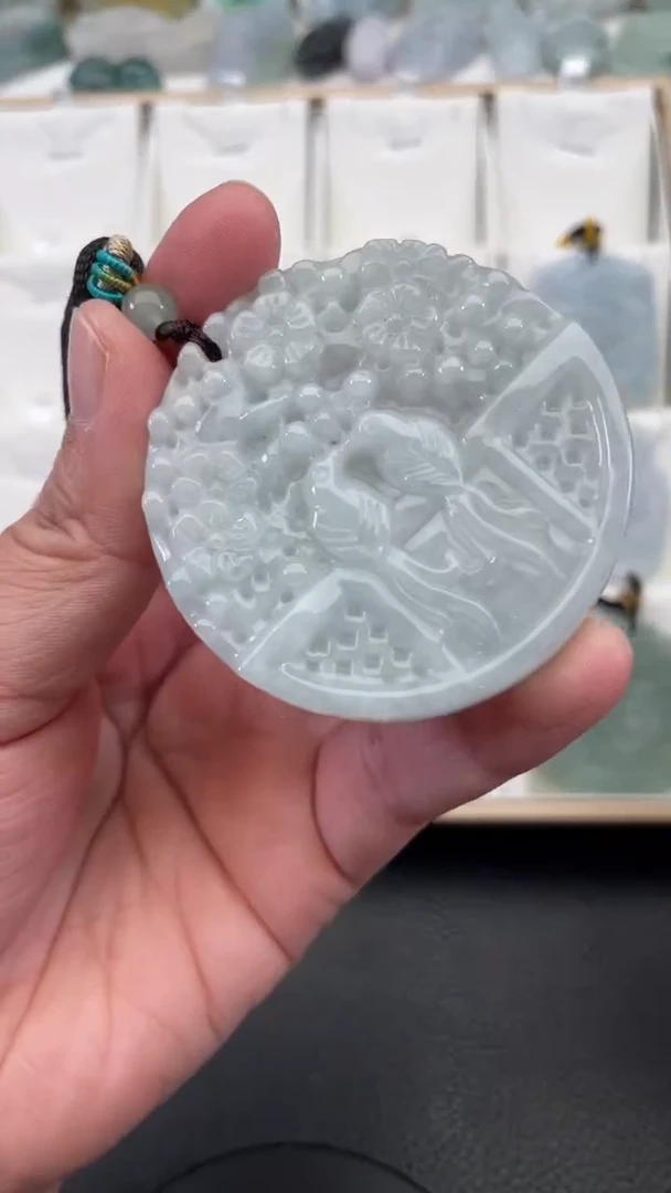 颈饰未镶嵌翡翠天然缅甸翡翠A货44