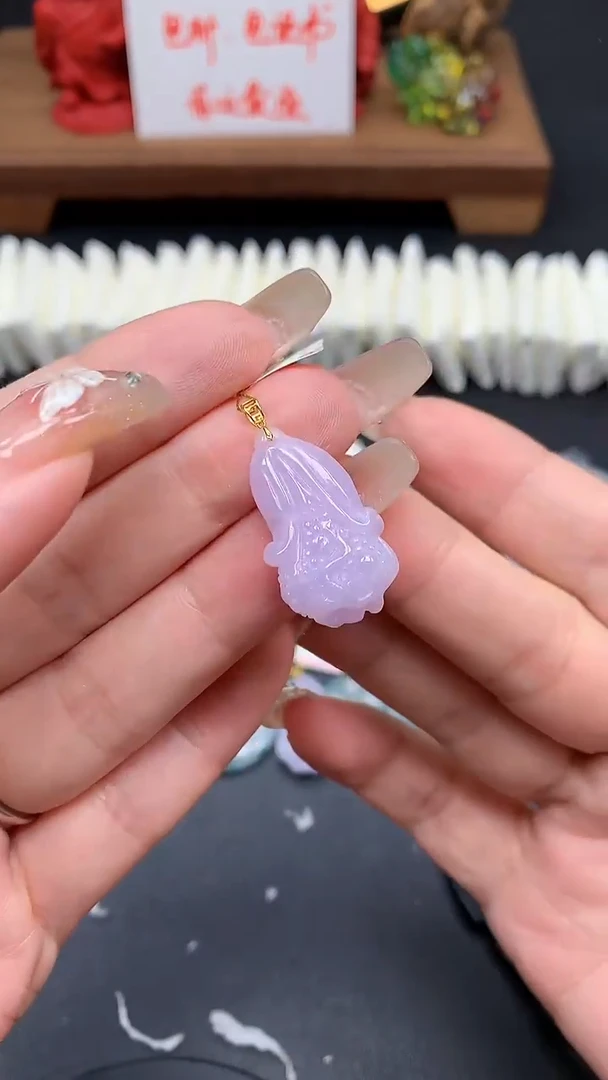 【闪购商品】翡翠吊坠(不含链)18K金镶嵌MS154790