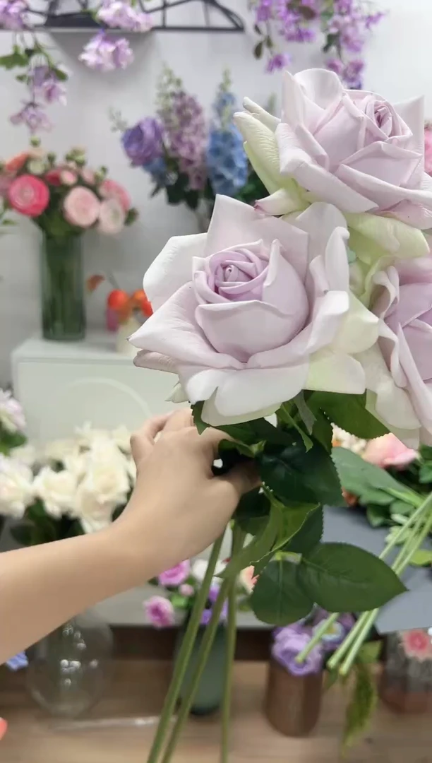 3枝紫绿色手感保湿水晶
