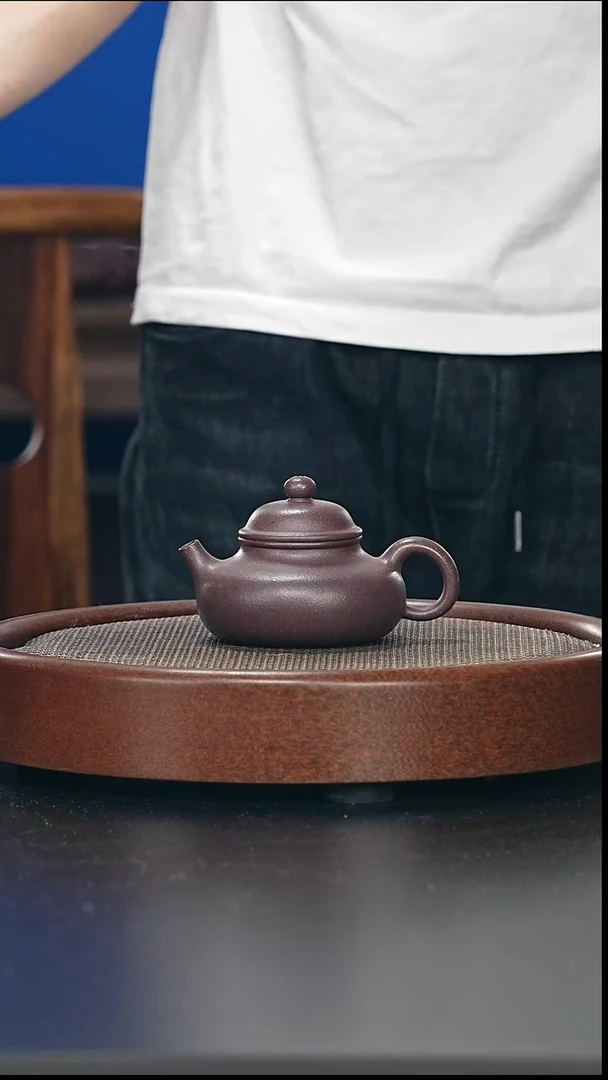 茶壶紫砂容天-紫泥-全手工无添加-170cc（完美品）