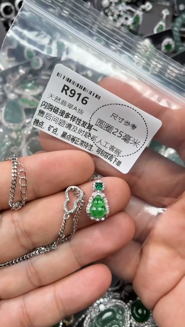 翡翠未镶嵌颈饰R916项链