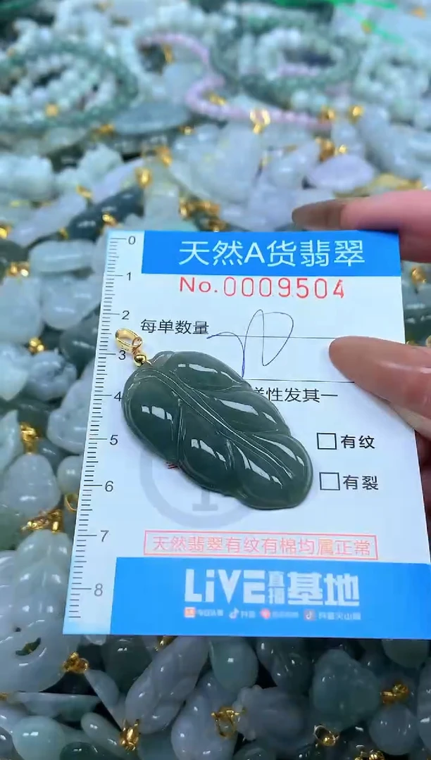 颈饰未镶嵌翡翠净货挂件-9504