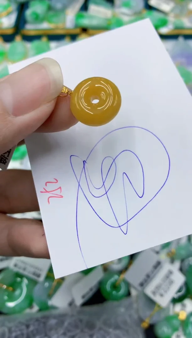 翡翠18K金镶嵌颈饰1111111111