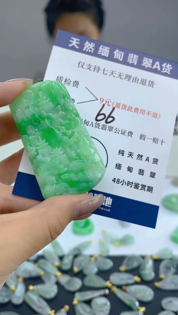 颈饰未镶嵌翡翠天然A货翡翠  66
