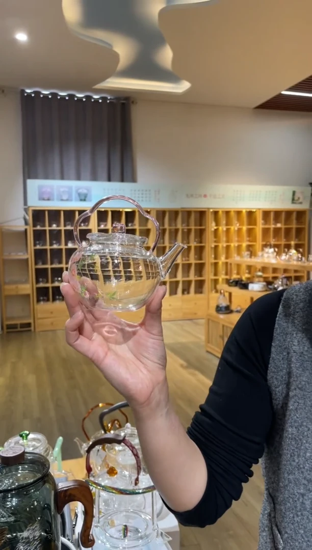 手工艺品玻璃铃兰小壶粉把桃花