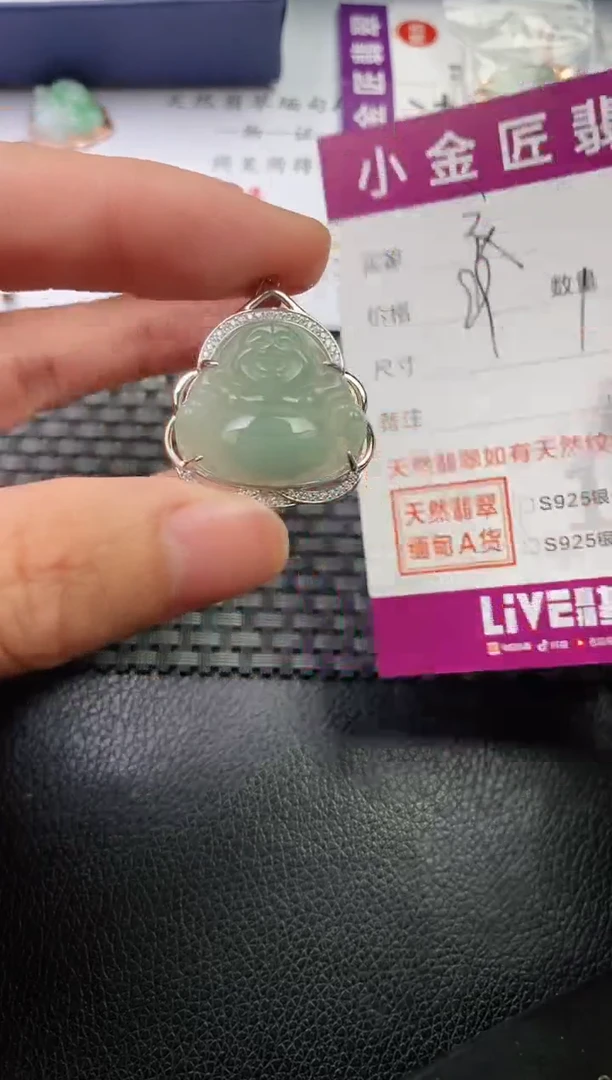 翡翠银S925镶嵌颈饰·