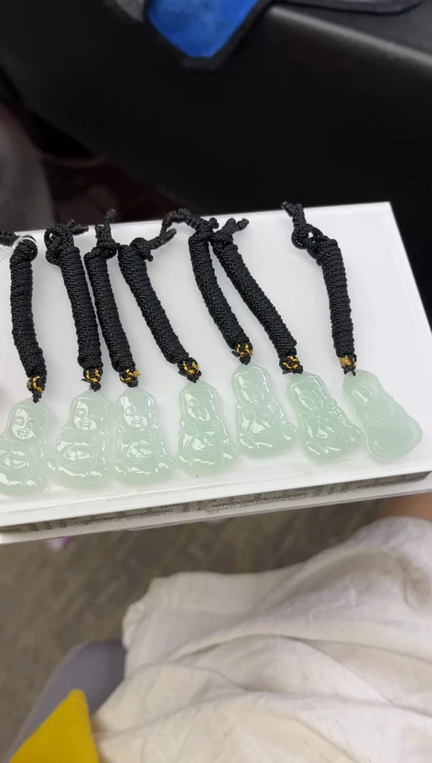 颈饰未镶嵌翡翠Q136多样性发一件/配绳子