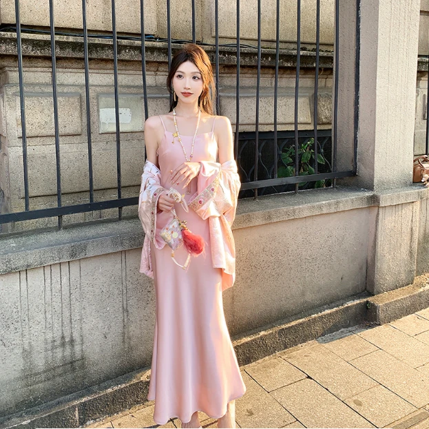 【果果专属】新中式国风2024新款质感气质时尚复古吊带裙