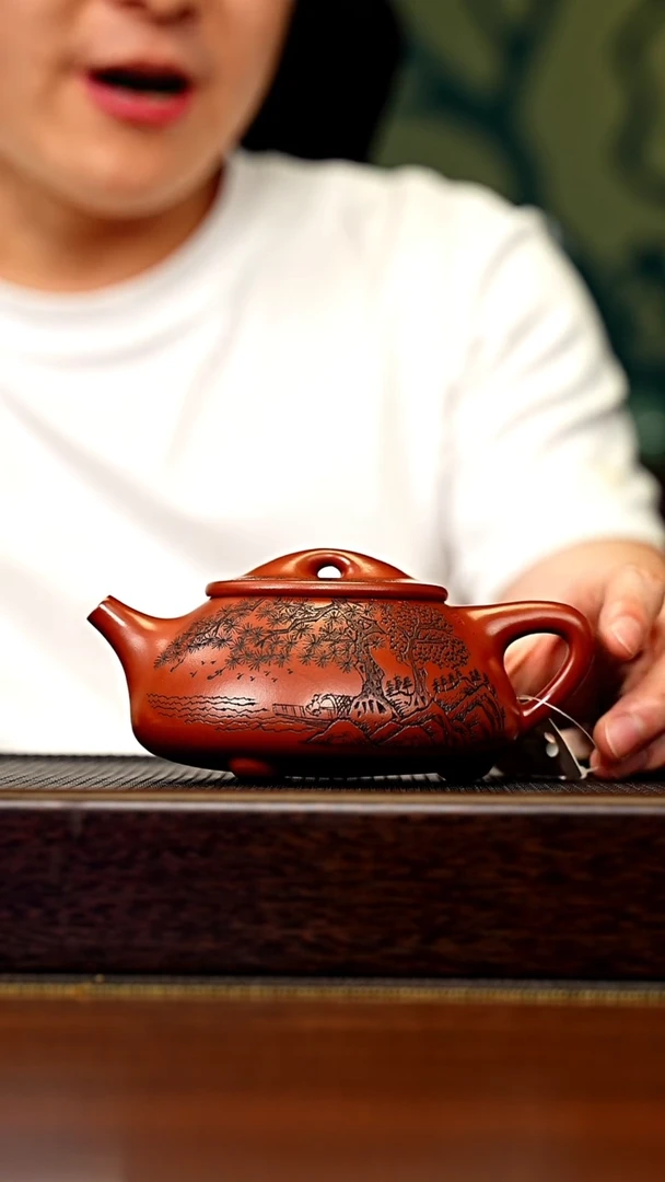茶壶紫砂宜兴原矿 手工 紫砂壶容量300CC