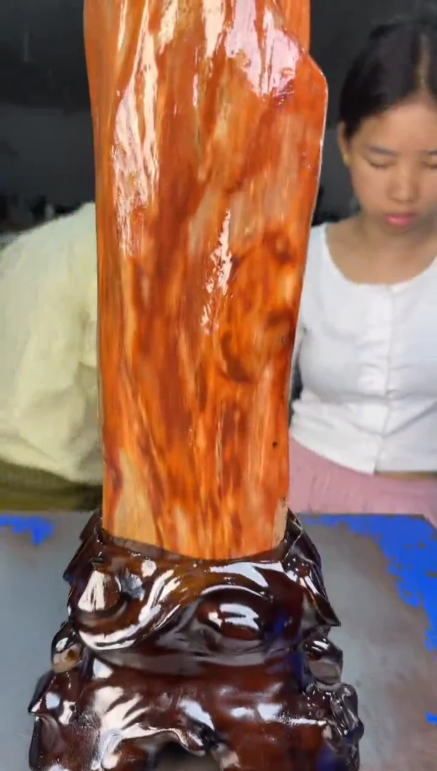 未镶嵌摆件硅化玉10