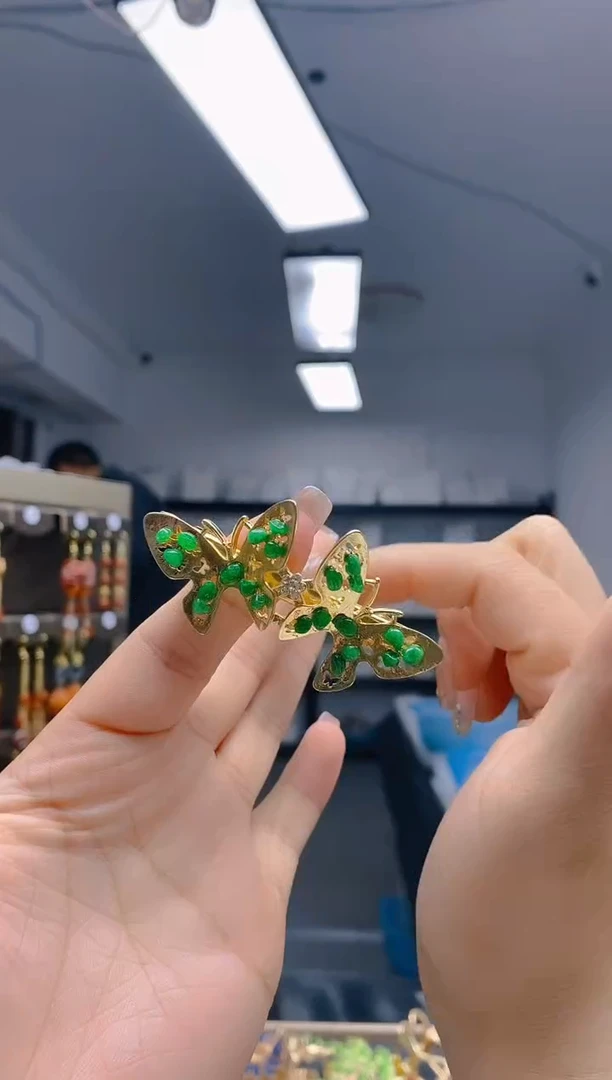 【闪购商品】翡翠耳饰合金335翡翠发簪