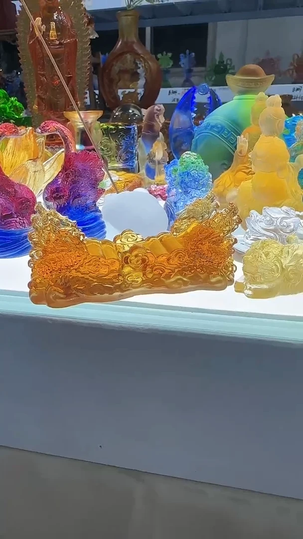 手工艺品琉璃四龙香插