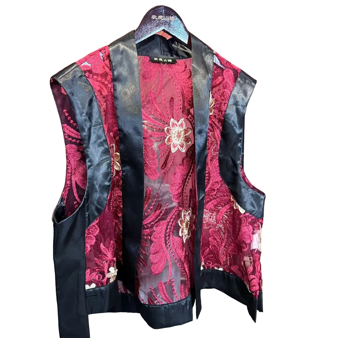 【山海轻奢】BF32663新款刺绣镂空红色中国风设计师款时尚马甲