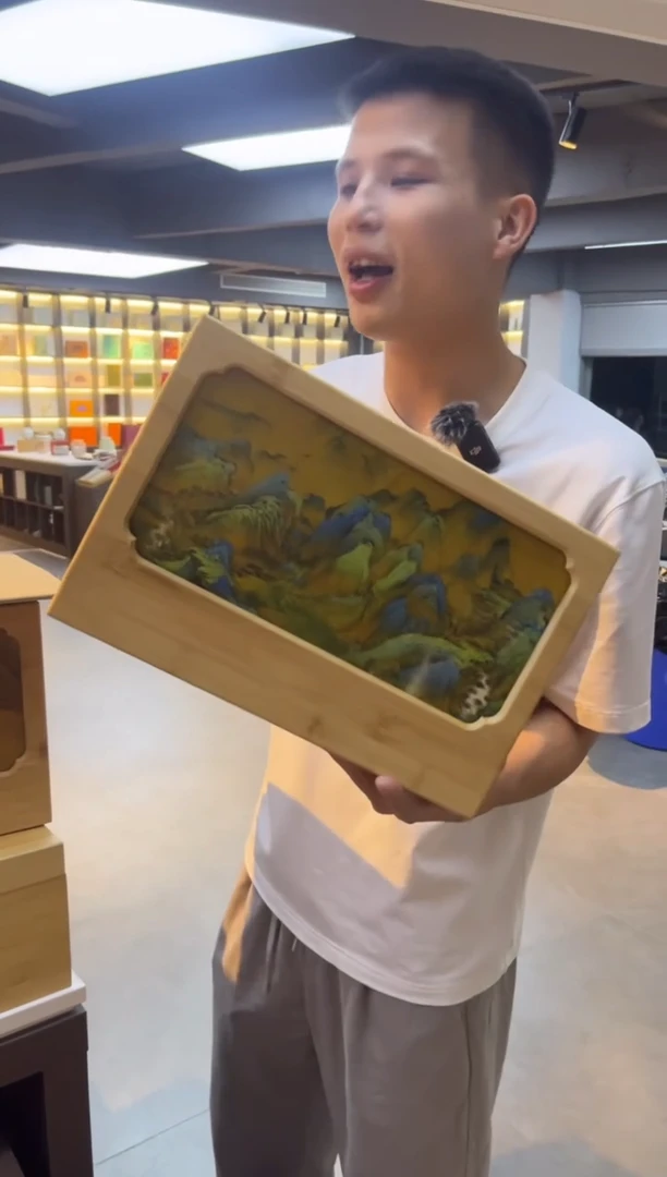 紫砂茶叶罐时节双罐千里江山