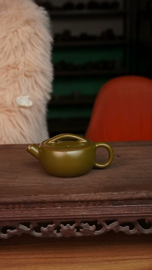 杯052号茶叶末炮嘴汉瓦壶微微不完美