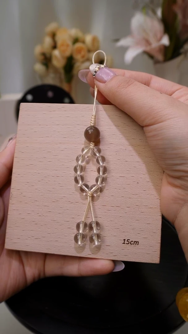 吊坠(赠链)未镶嵌水晶双A级白水晶手机链