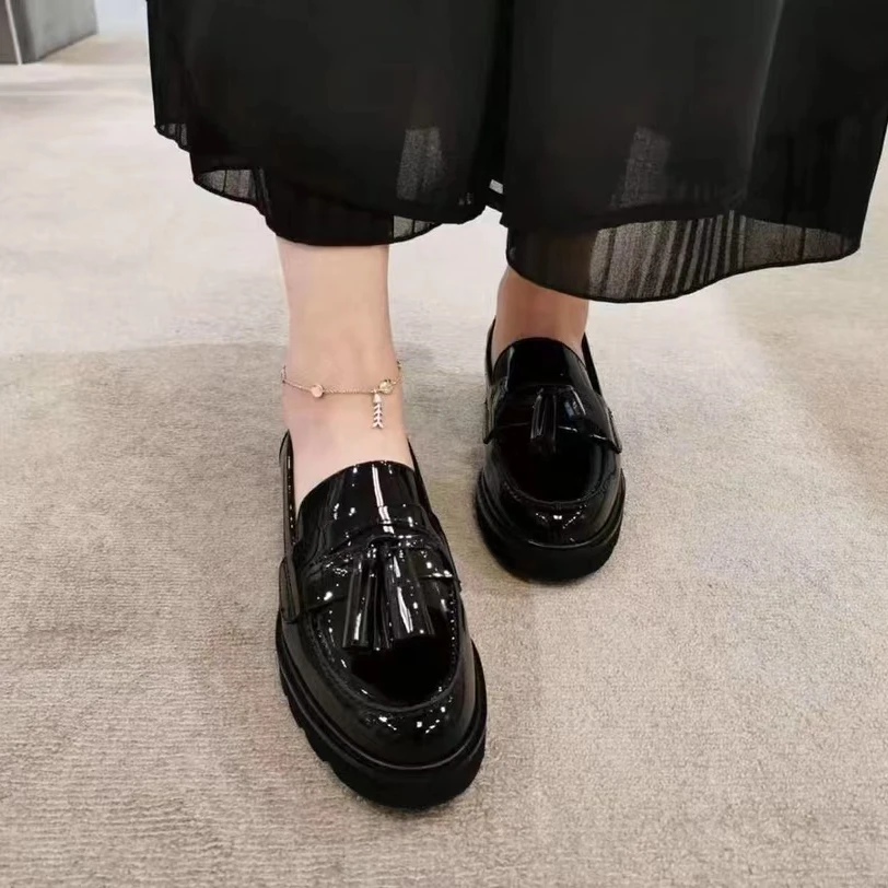 未使用 StuartWeitzman 国现 PAT休闲百搭舒适黑色乐福鞋 XZ0025