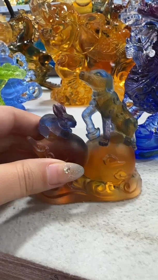 琉璃手工艺品葫芦狗