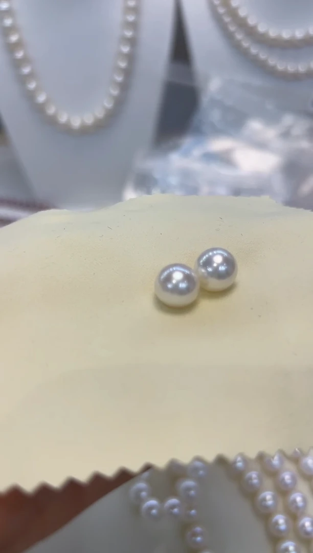 【闪购商品】淡水珍珠耳饰银S925镶嵌10MM左右无核