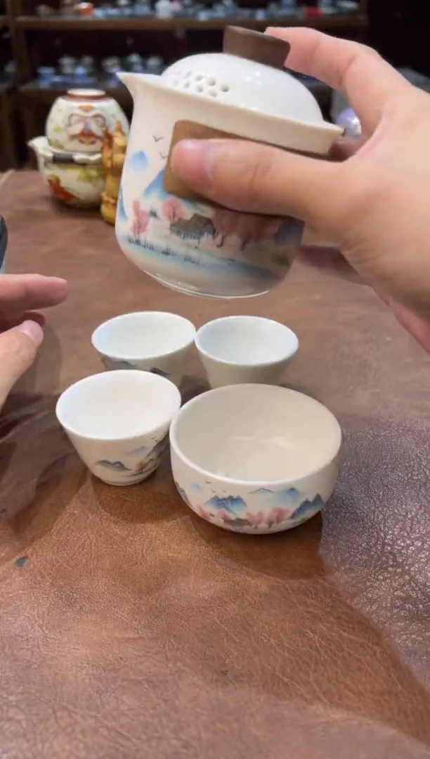 真的很便宜会开片的旅行茶具
