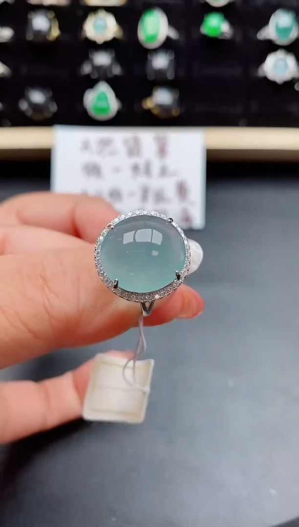 【闪购商品】翡翠戒指银S925镶嵌058080