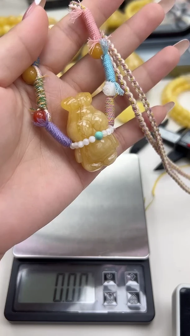 裸石琥珀未镶嵌琥珀蜜蜡吊坠