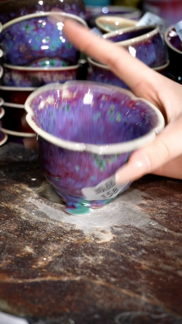 摆件精品窑变钧瓷茶器