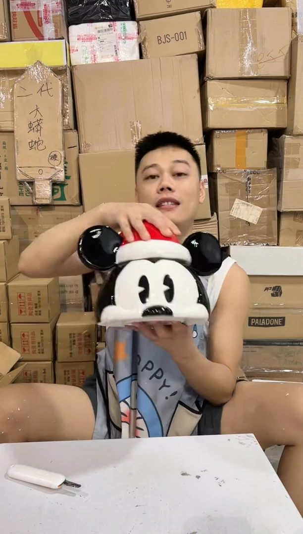 瓷片新款大号原盒米奇头罐