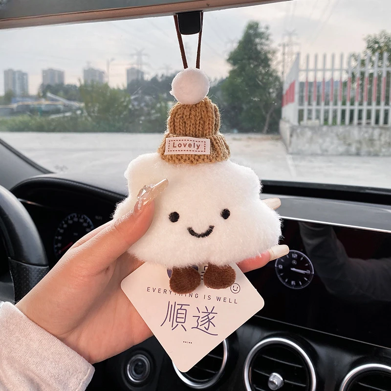 可爱云朵汽车挂件2024新款车内饰品装饰车载香片挂饰后视镜吊坠女