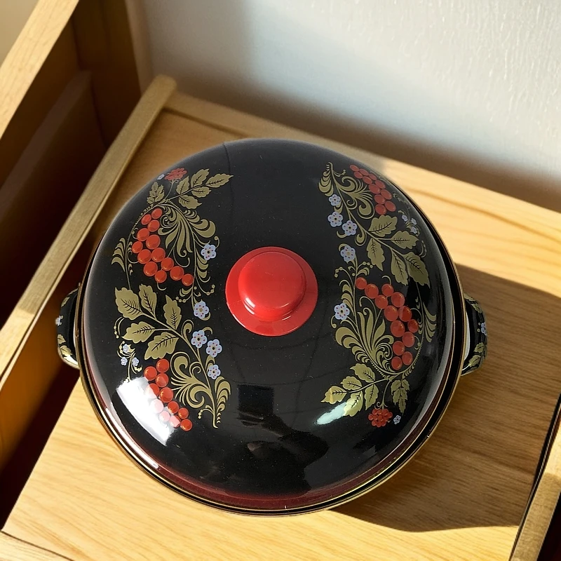 【新疆包邮】30cm kargullukkaskan黑色花纹蒸锅家用大容量双层