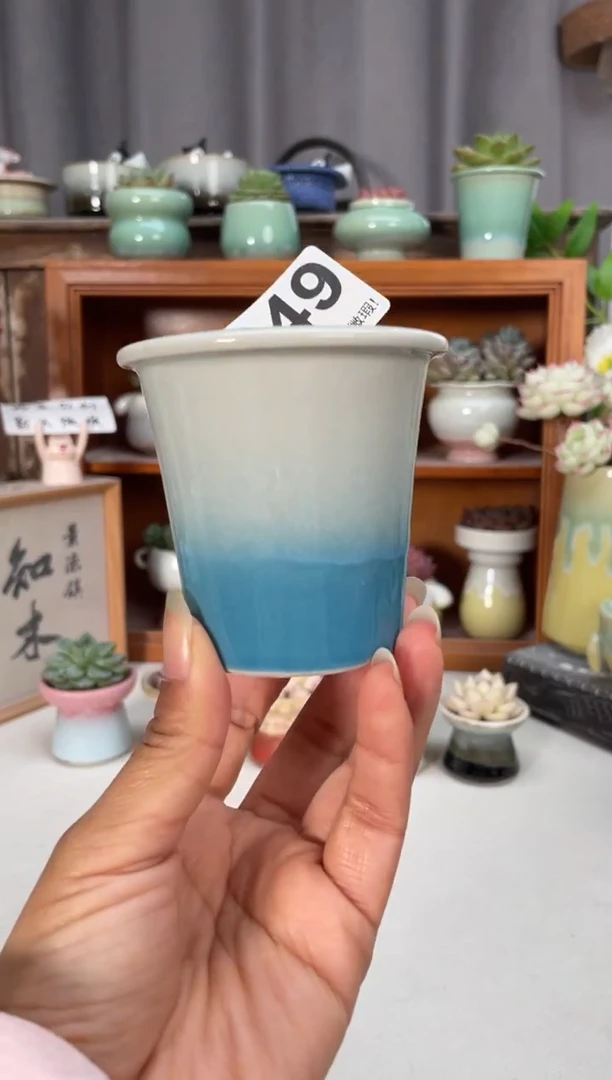 瓷片049知木小芳花盆