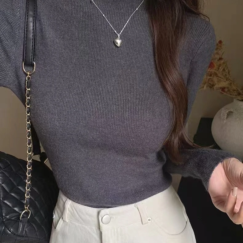 0688 韩版气质百搭减龄打底保暖毛衣