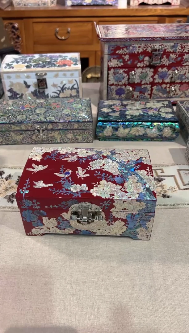 【闪购商品】鱼锁绒布底弘贝雅螺钿漆器文化馆