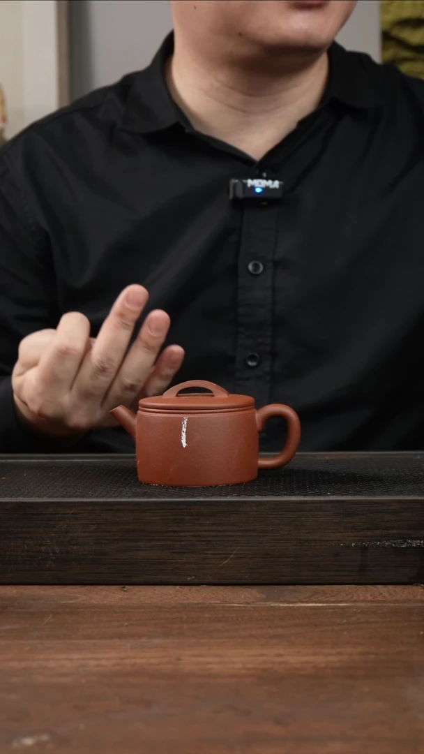 茶杯紫砂红清水汉瓦  直身桶150CC  微瑕 --