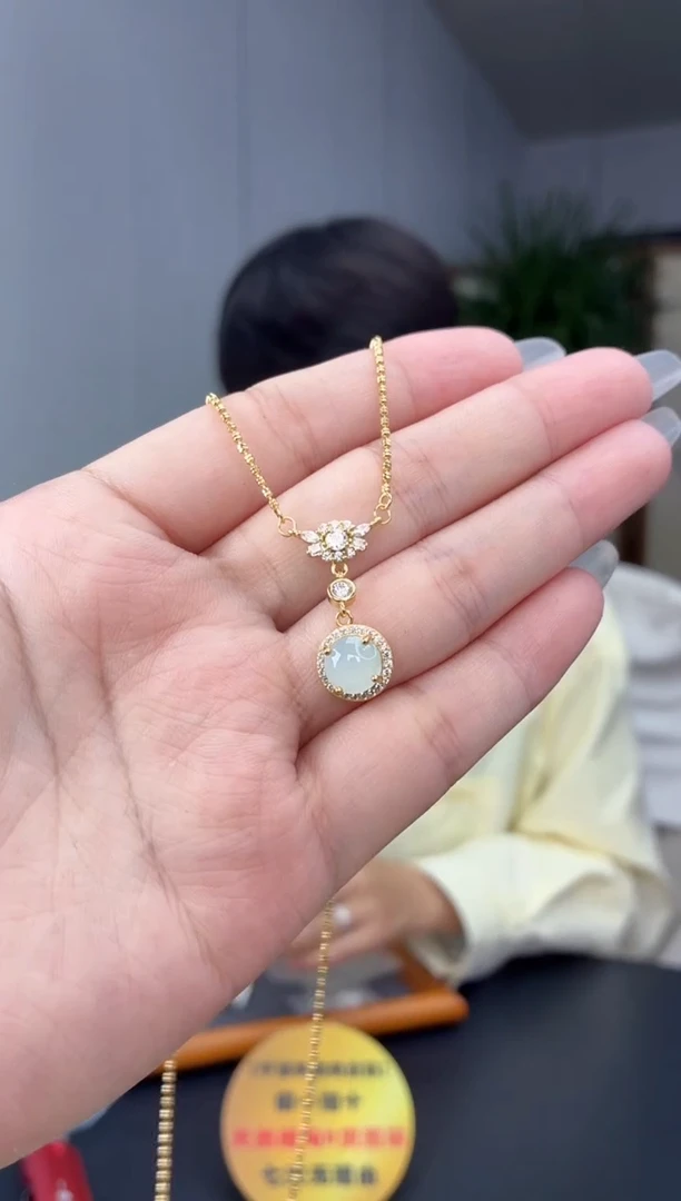 颈饰银S925镶嵌翡翠111111111111