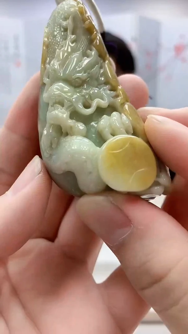 定制翡翠未镶嵌5060bb-毛货挂件82