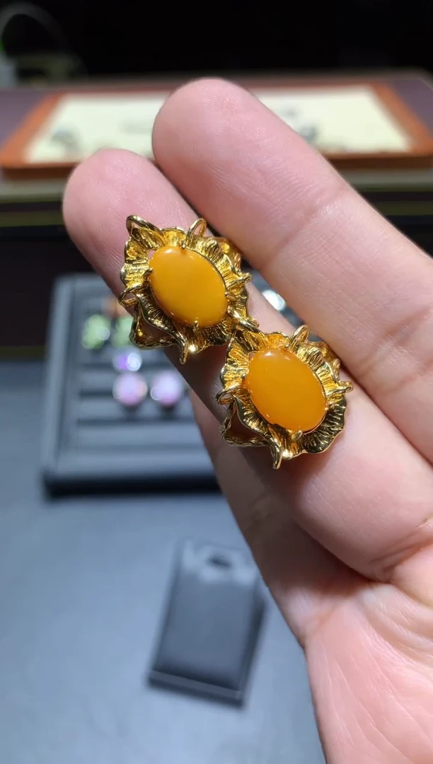 【闪购商品】琥珀戒指未镶嵌T144【多样性发其一】