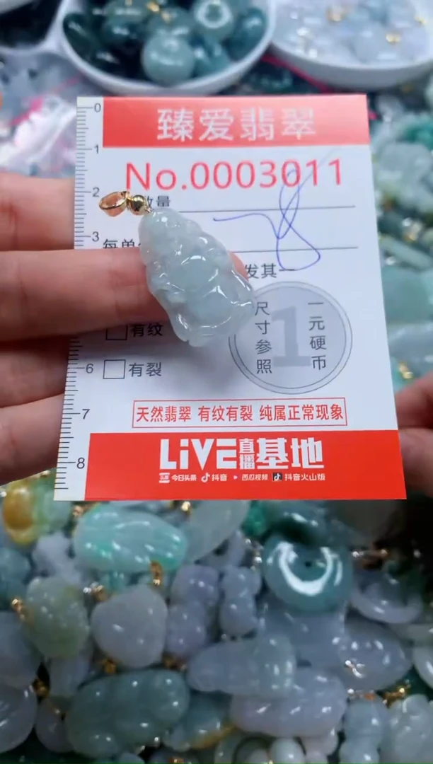 翡翠未镶嵌吊坠(不含链)3011
