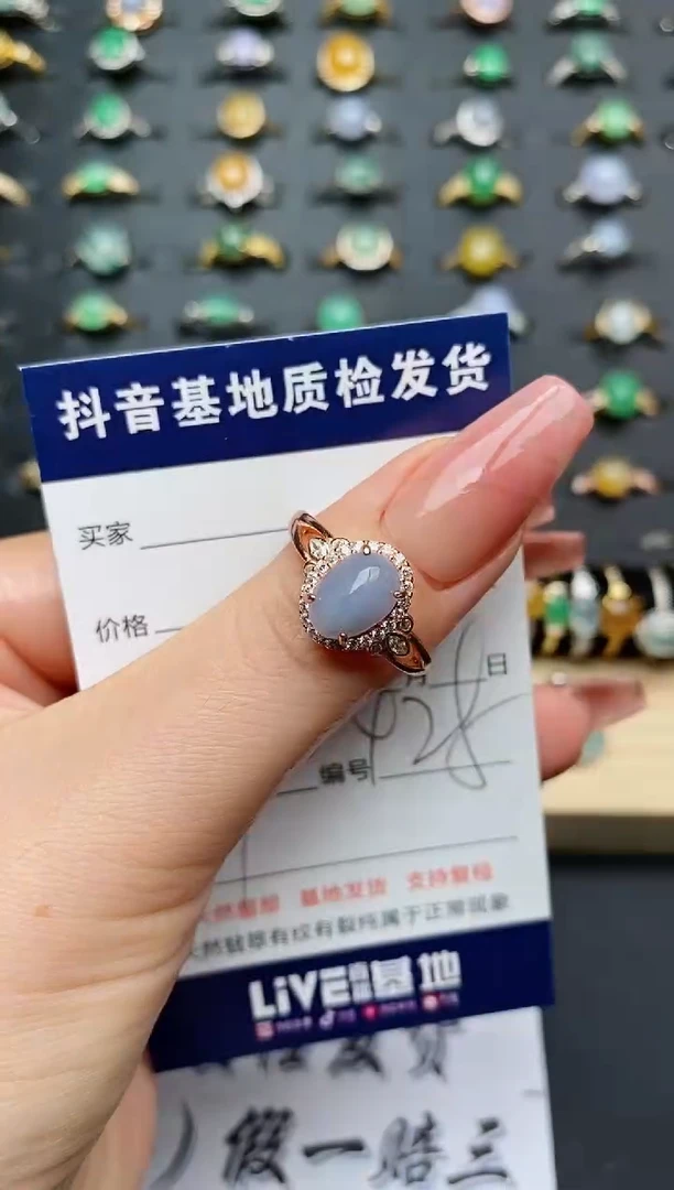 翡翠戒指银S925镶嵌............